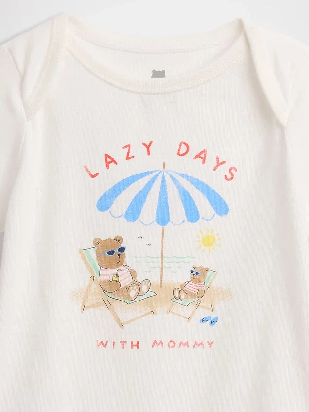 Body con stampa in cotone biologico "Baby First Favorites"