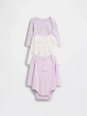 Body in cotone biologico Baby First Favorites (confezione da 3)