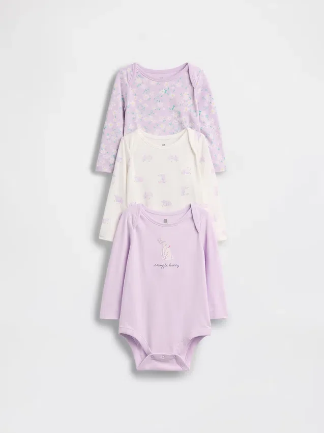 Body in cotone biologico Baby First Favorites (confezione da 3)