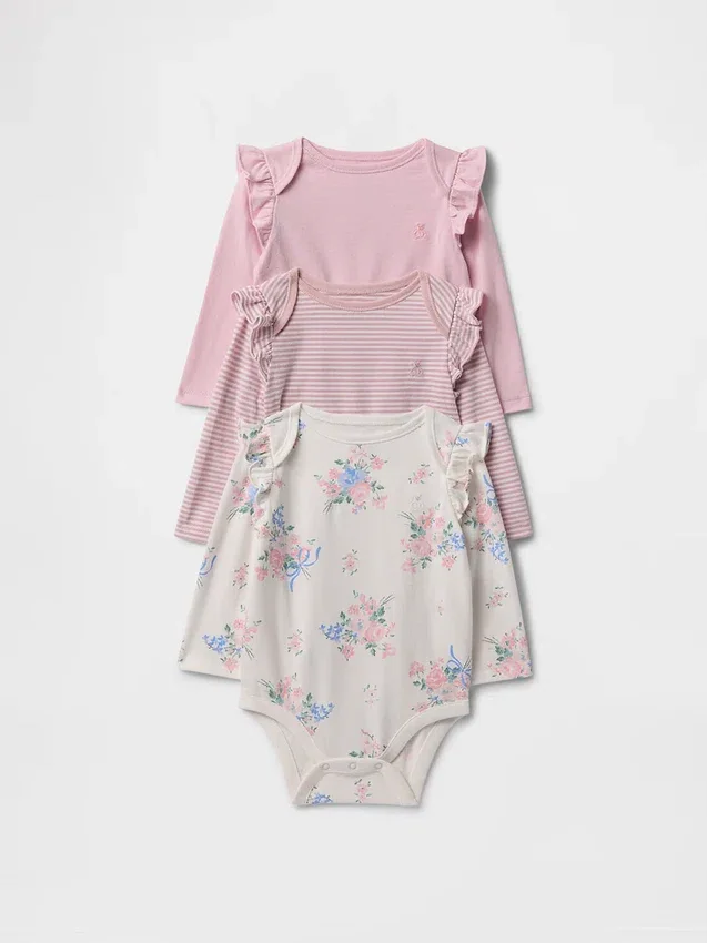Body in cotone biologico Baby First Favorites (confezione da 3)