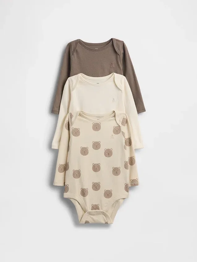 Body in cotone biologico Baby First Favorites (confezione da 3)