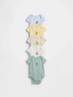 Body in cotone biologico “Baby First Favorites” (confezione da 5)