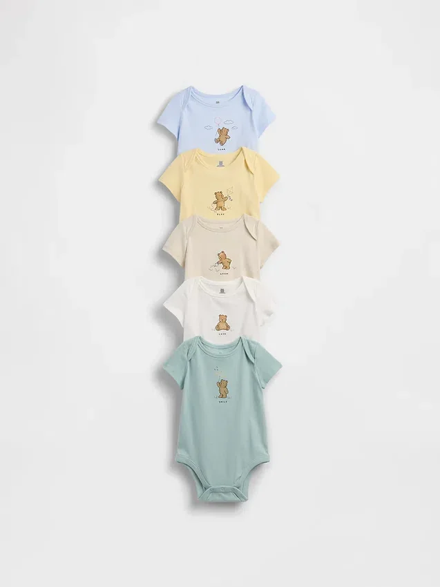 Body in cotone biologico “Baby First Favorites” (confezione da 5)