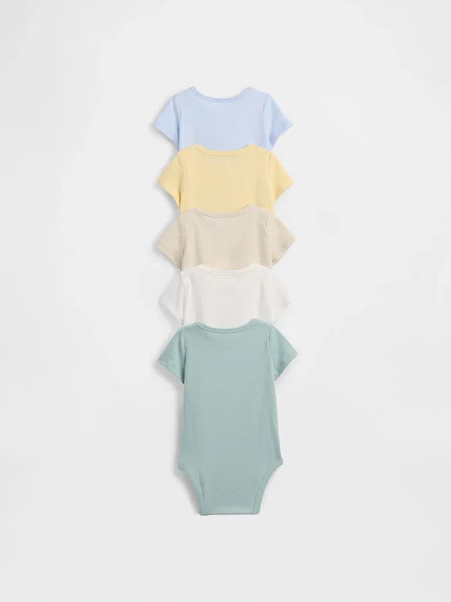 Body in cotone biologico “Baby First Favorites” (confezione da 5)