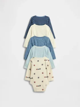 Body in cotone biologico “Baby First Favorites” (confezione da 5)