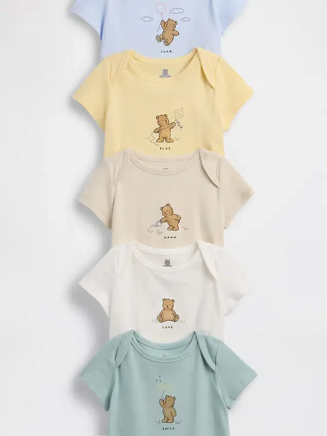 Body in cotone biologico “Baby First Favorites” (confezione da 5)