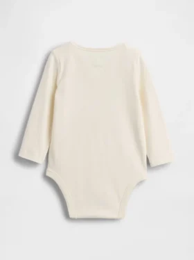 Body in cotone biologico con tasca e logo NYC della linea “Baby First Favorites”