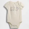 Body per neonati in cotone biologico con logo floreale
