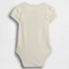 Body per neonati in cotone biologico con logo floreale