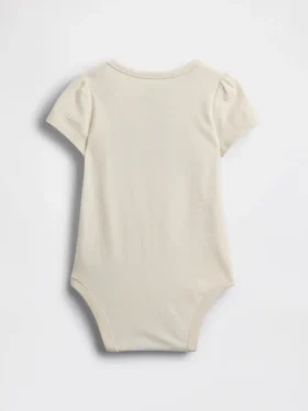 Body per neonati in cotone biologico con logo floreale