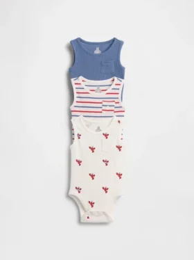 Body senza maniche con taschino Tinyrib "Baby First Favorites" (confezione da 3)