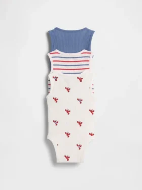 Body senza maniche con taschino Tinyrib “Baby First Favorites” (confezione da 3)
