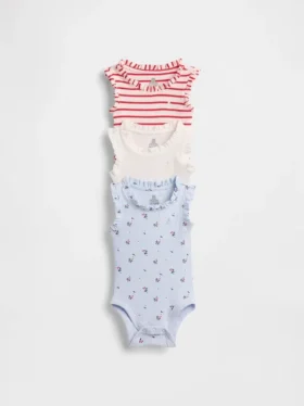 Body senza maniche con volant Tinyrib "Baby First Favorites" (confezione da 3)