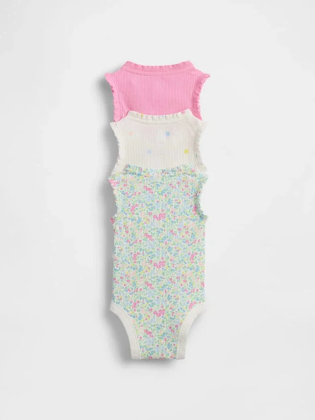 Body senza maniche con volant Tinyrib "Baby First Favorites" (confezione da 3)