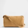 Borsa a botte in pelle scamosciata vegana
