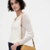 Borsa a botte in pelle scamosciata vegana