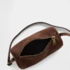 Borsa a botte in pelle scamosciata vegana