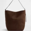 Borsa a secchiello in pelle scamosciata vegana