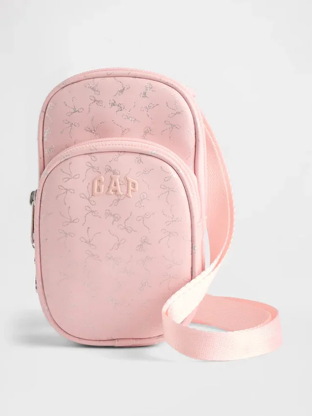 Borsa a tracolla per bambini con logo a fiocco