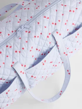 Borsa da weekend trapuntata con stampa per bambini