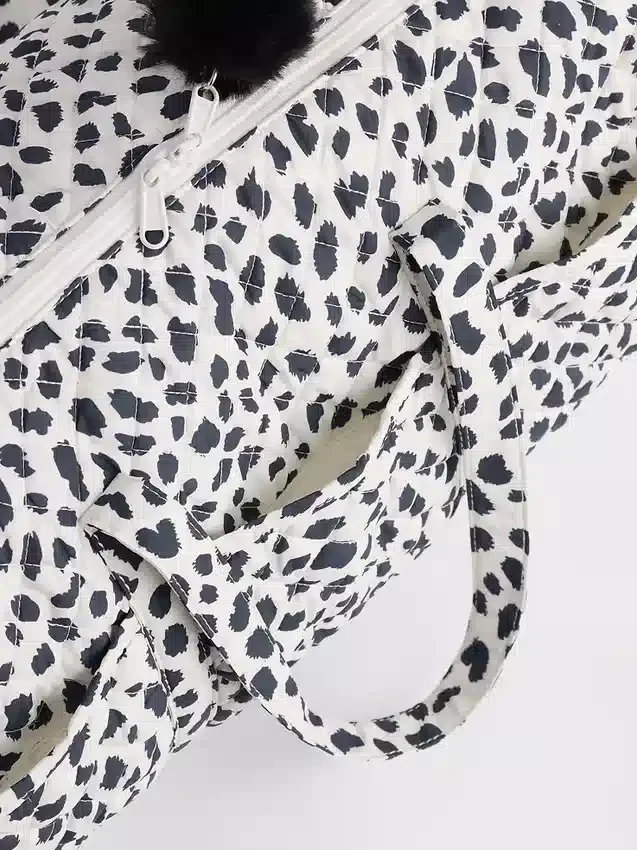 Borsa da weekend trapuntata con stampa per bambini