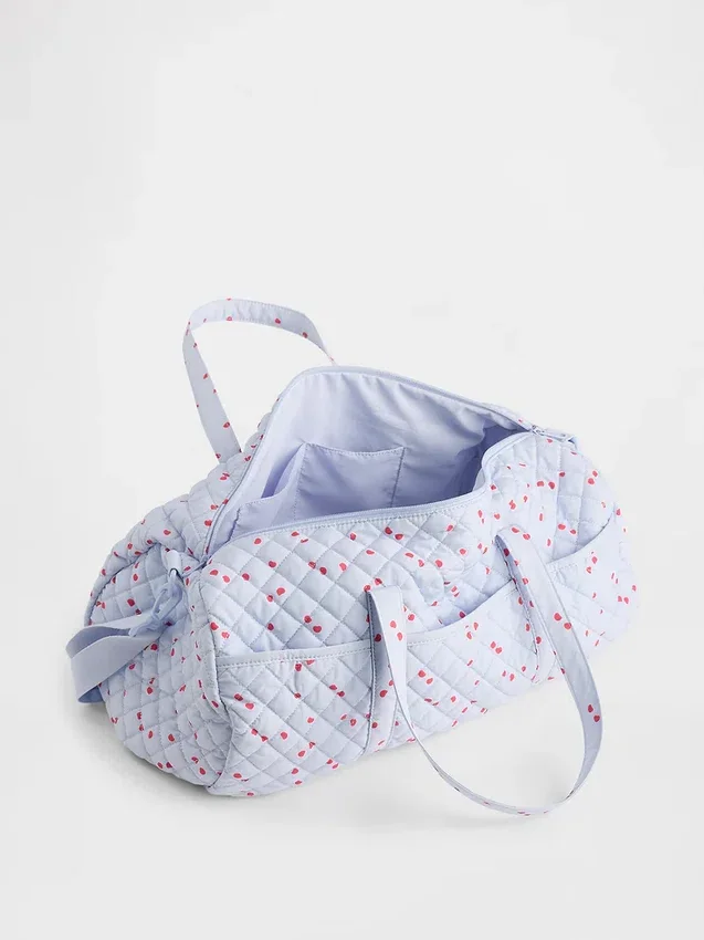 Borsa da weekend trapuntata con stampa per bambini