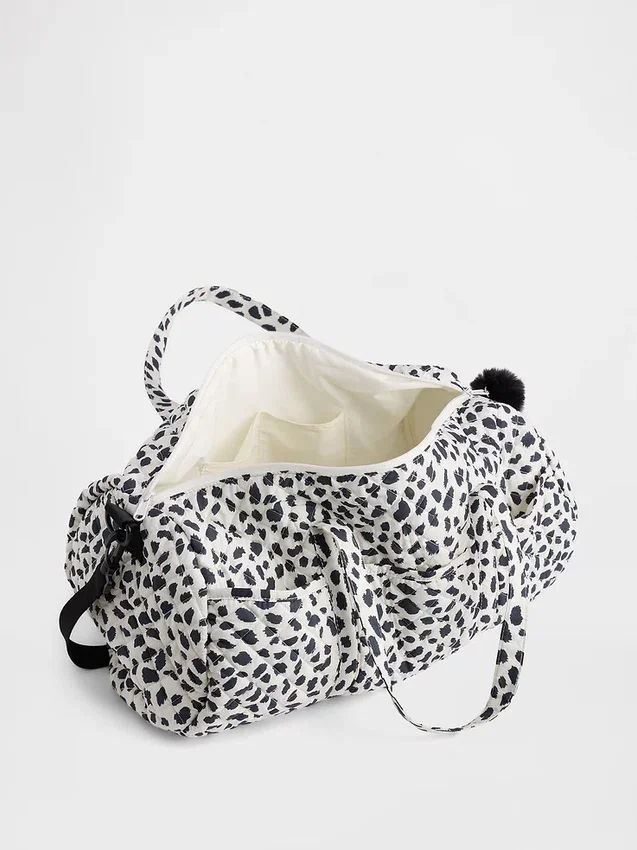 Borsa da weekend trapuntata con stampa per bambini