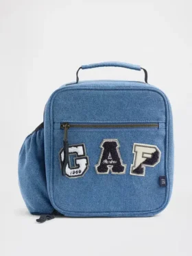 Borsa porta pranzo in denim per bambini con logo