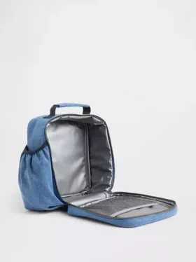 Borsa porta pranzo in denim per bambini con logo