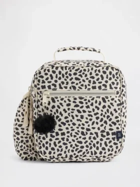 Borsa porta pranzo per bambini con motivo leopardato