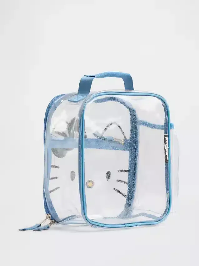 Borsa porta pranzo trasparente Hello Kitty per bambini