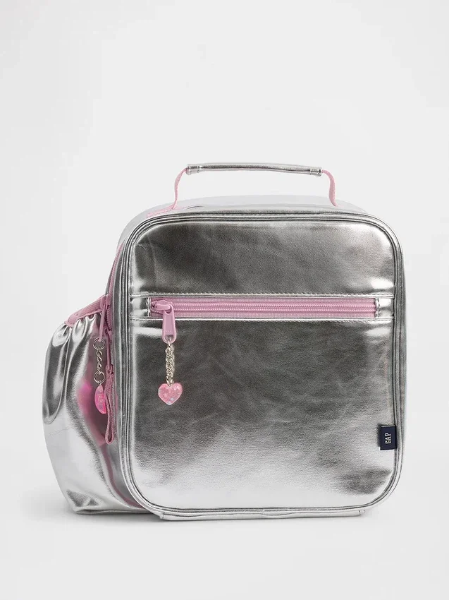 Borsa termica per il pranzo per bambini in stile metallizzato