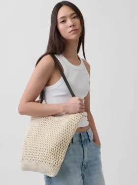 Borsa tote all’uncinetto