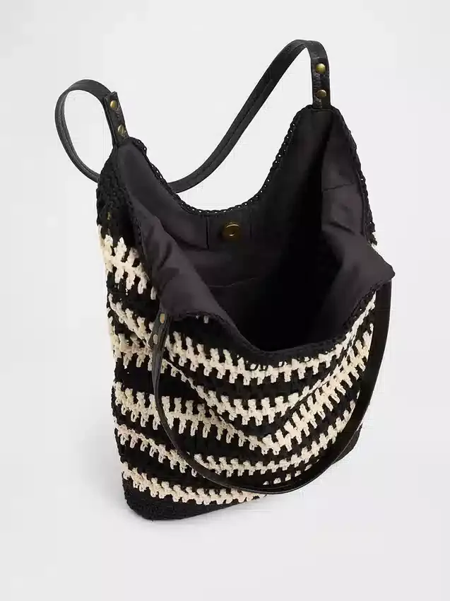 Borsa tote all’uncinetto