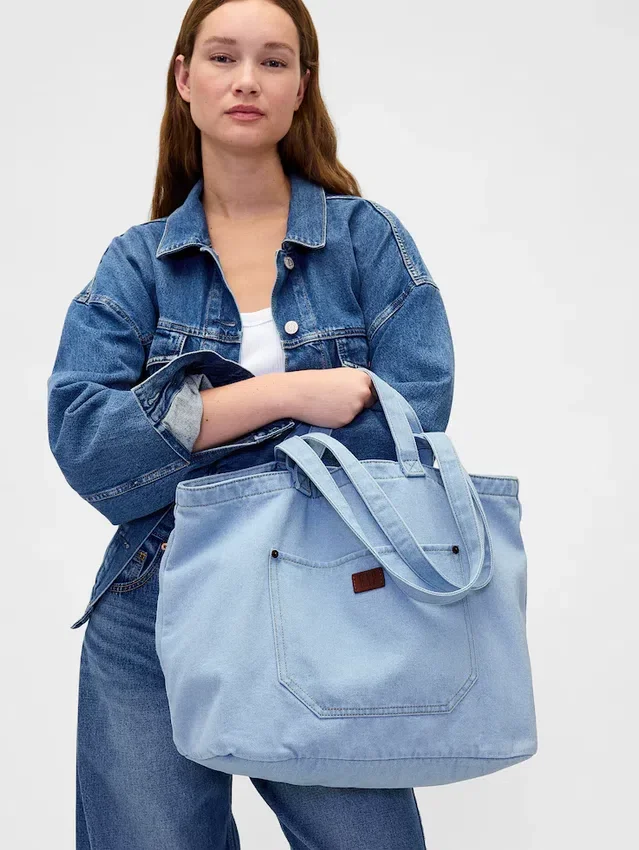 Borsa tote in denim