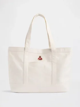 Borsa tote in denim con logo Brannan Bear
