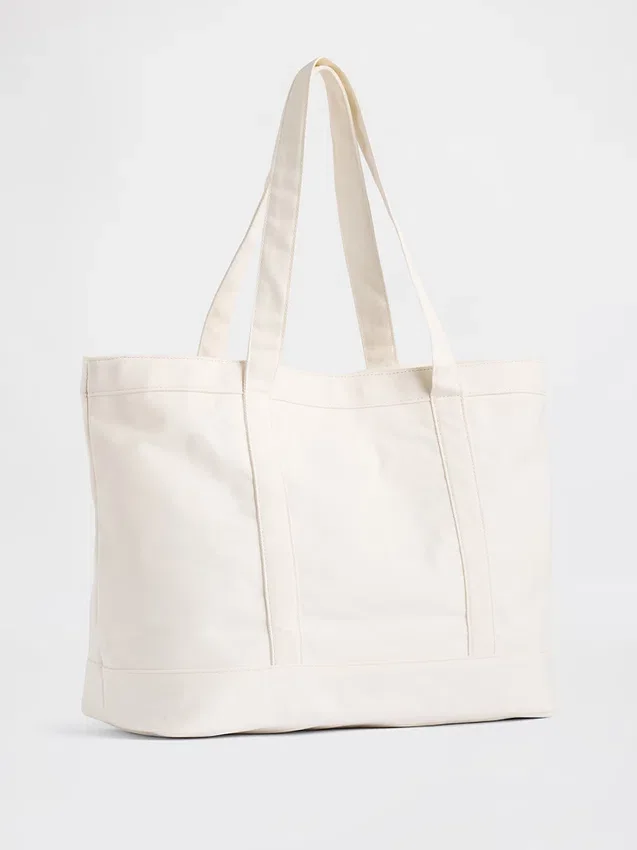 Borsa tote in denim con logo Brannan Bear
