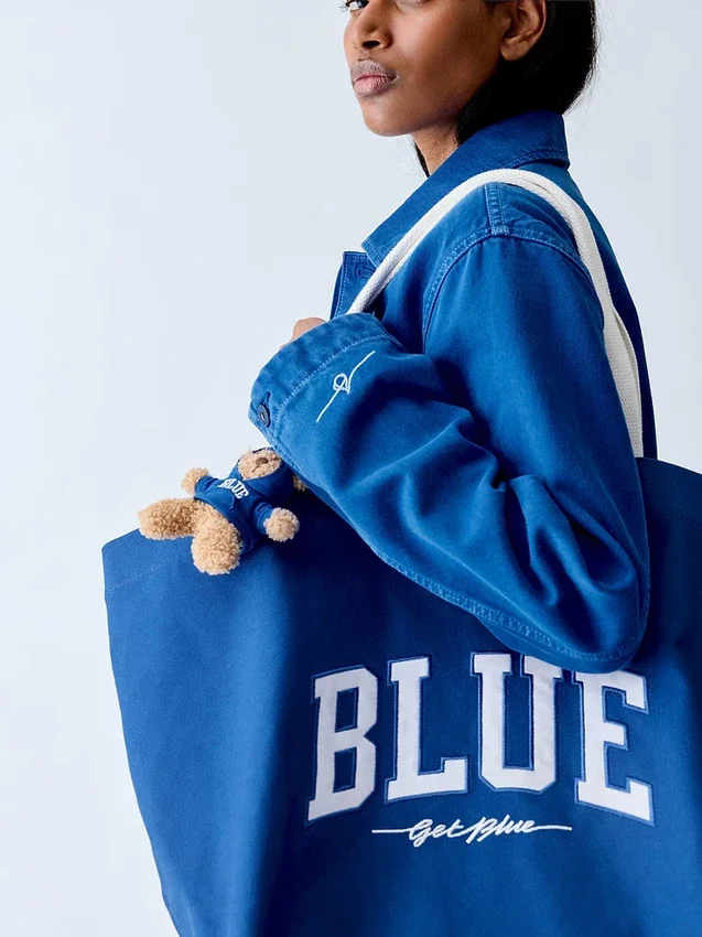 Borsa tote in tela “Get Blue”
