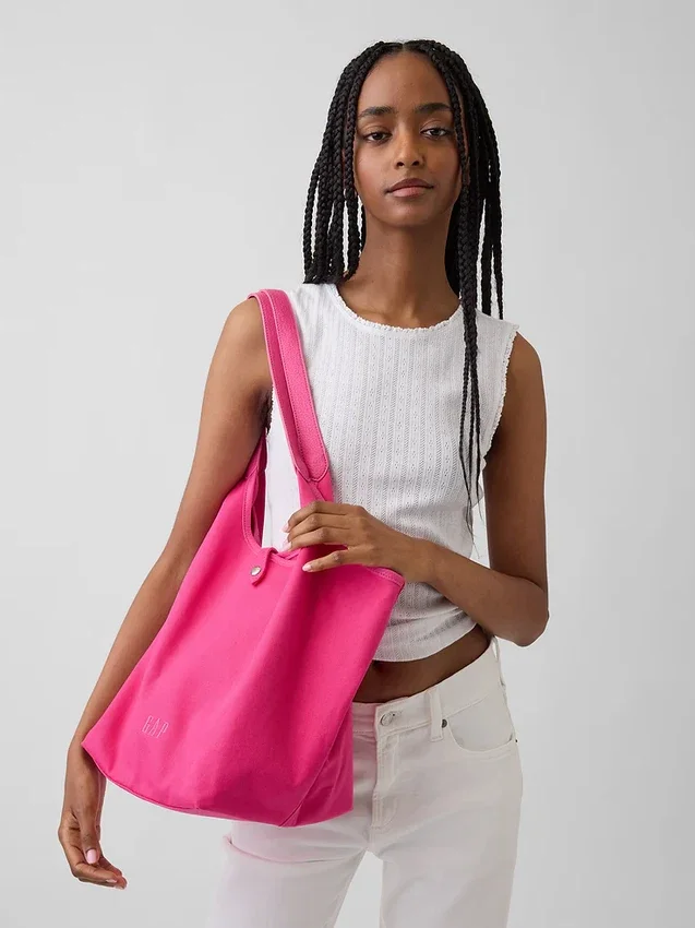 Borsa tote morbida in tela