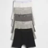Boxer da bambino in cotone biologico elasticizzato con logo (confezione da 5)