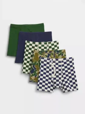 Boxer da bambino in cotone biologico elasticizzato (confezione da 5)