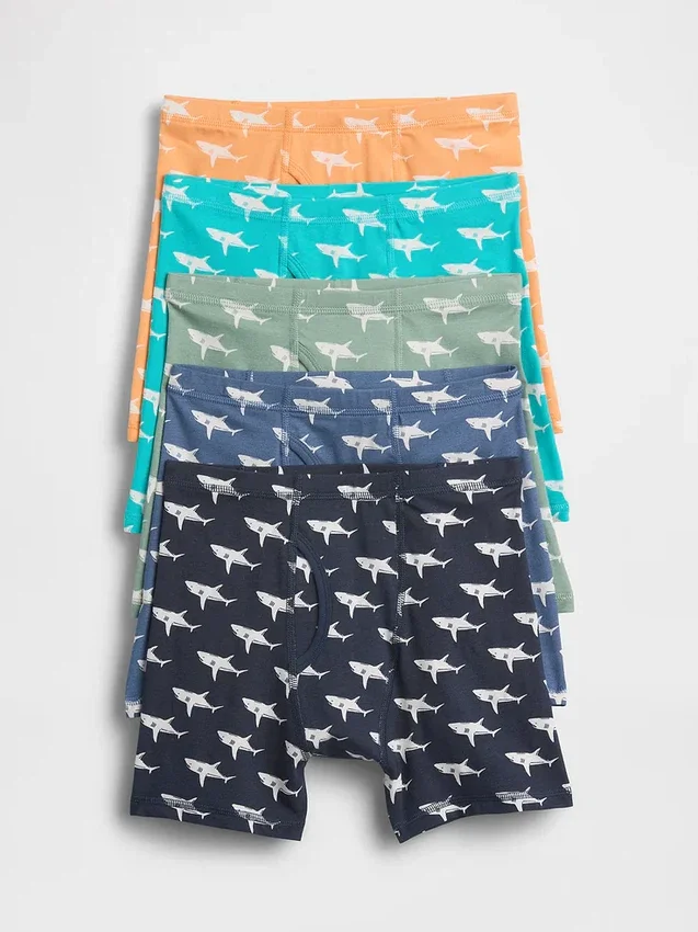 Boxer da bambino in cotone biologico elasticizzato (confezione da 5)