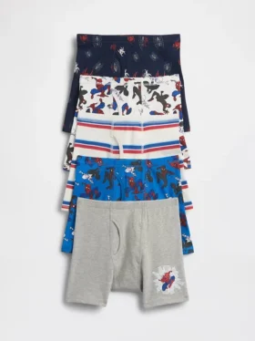 Boxer da bambino in cotone biologico elasticizzato Spider-Man (confezione da 5)