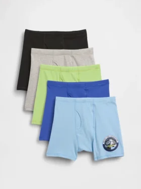 Boxer da bambino in cotone biologico elasticizzato Star Wars (confezione da 5)