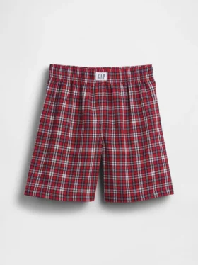 Boxer da pigiama per bambini in tessuto riciclato in forma di pantaloncini