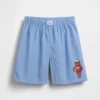 Boxer da pigiama per bambini in tessuto riciclato in forma di pantaloncini