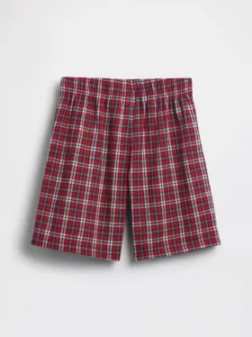 Boxer da pigiama per bambini in tessuto riciclato in forma di pantaloncini