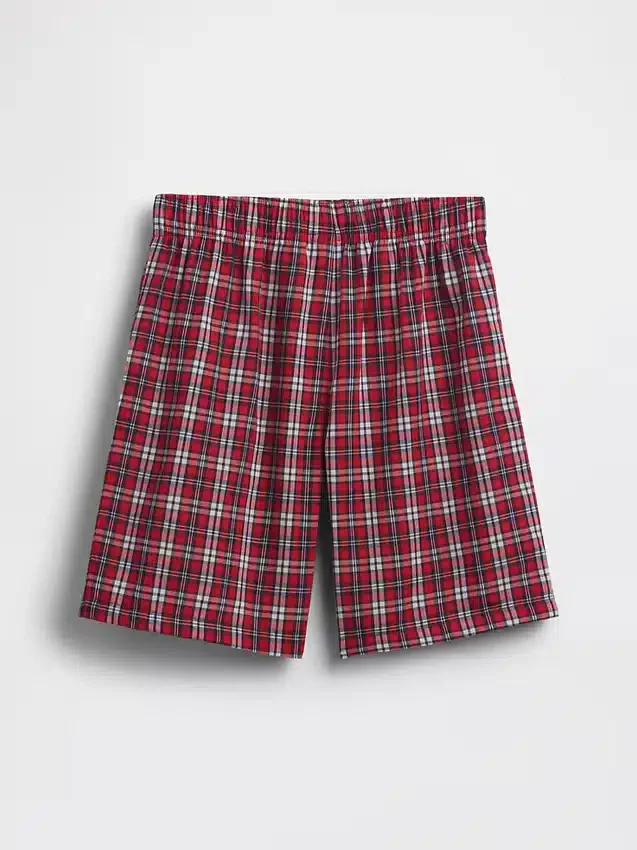 Boxer da pigiama per bambini in tessuto riciclato in forma di pantaloncini