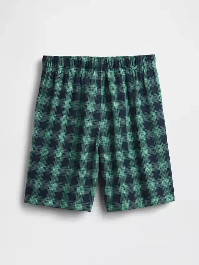 Boxer da pigiama per bambini in tessuto riciclato in forma di pantaloncini