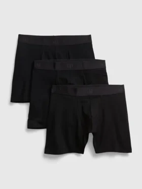Boxer in cotone biologico elasticizzato da 5" (confezione da 3)
